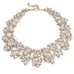 Elegant White Pearl Tassel Choker Necklace