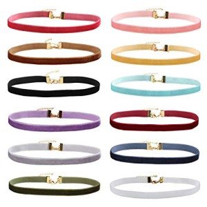 12PCS Gothic Lace Velvet Choker Necklaces