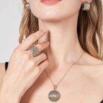 Stylish Two-Tone Coin Pendant Necklace for Women