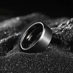 Men's 8mm Black Wedding Ring - Comfort Fit