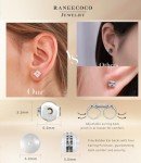 18K Gold Plated Princess Cut CZ Stud Earrings