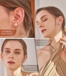 18K Gold Plated Princess Cut CZ Stud Earrings