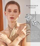 18K Gold Plated Princess Cut CZ Stud Earrings