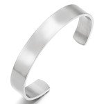 Satin Silver Adjustable Cuff Bracelet for Everyone