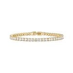 Elegant 14K Gold Plated Cubic Zirconia Tennis Bracelet
