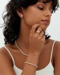 Elegant 14K Gold Plated Cubic Zirconia Tennis Bracelet