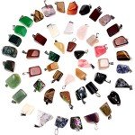 Mixed Stone Beads and Quartz Pendants Set