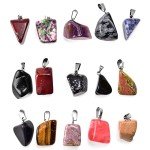 Mixed Stone Beads and Quartz Pendants Set