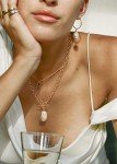 Baroque Pearl Pendant on Gold Chain Necklace