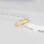 Gold Tungsten 2mm Thin Engagement Wedding Band