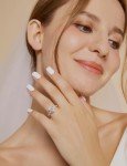 Elegant Sterling Silver Halo Engagement Ring, Size 7