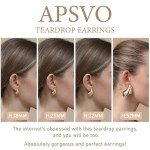 Chunky Gold Hoop Teardrop Earrings for Women