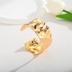 Hammered Gold Wide Cuff Bracelet for Women