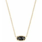 Kendra Scott Gold-Plated Black Pendant Necklace