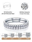Moissanite Sterling Silver Wedding Band for Women