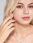Moissanite Sterling Silver Wedding Band for Women