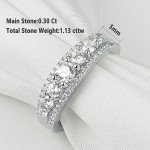 Eternity Ring Wedding Band for Women, 925 Silver