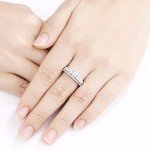 Eternity Ring Wedding Band for Women, 925 Silver