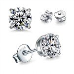 Sterling Silver Hypoallergenic Stud Earrings Set