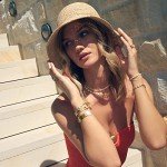 Potessa Boho 18K Gold Wide Open Cuff Bracelet