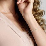 Miabella 925 Silver Italian Heart Link Bracelet