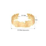 Potessa Boho 18K Gold Wide Open Cuff Bracelet