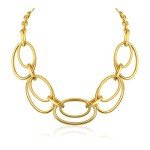 Chunky Gold Cable Link Pendant Necklace for Women