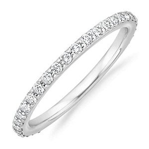 Gold Plated Cubic Zirconia Stackable Eternity Bands
