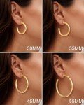Gold Plated Chunky Hoop Earrings for Women