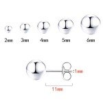 Sterling Silver Stud Earrings Set for Women