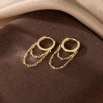 925 Sterling Silver Tassel Hoop Earrings for Women