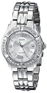 GUESS Silver-Tone Bracelet Watch with Date Display