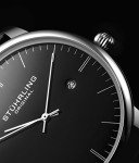 Stuhrling Original Men's Black Leather Dress Watch