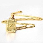 Personalized Gold Plated Letter A Pendant Necklace