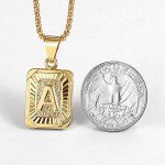 Personalized Gold Plated Letter A Pendant Necklace