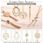 6-Pack Statement Long Necklaces with Tassel Pendants
