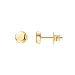 Dainty 14K Gold Plated Dot Disc Studs