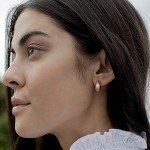 PAVOI 14K Gold Plated Thick Dome Huggie Earrings