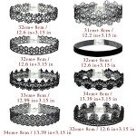 8-Piece Gothic Lace Choker Necklace Set for Women