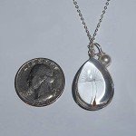 Dandelion Wish Pendant Necklace with Crystal Pearl Charm