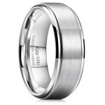 Men's Tungsten Carbide Wedding Band - 8mm