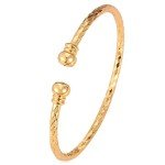 18K Gold-Plated Simple Cuff Bangle Bracelet