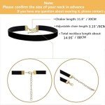 YOKER 22-Piece Black Velvet Choker Necklace Set