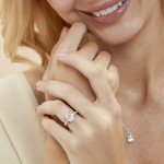 Stunning 3CT Oval CZ Sterling Silver Engagement Ring