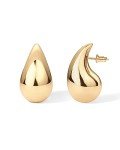 Gold Plated Sterling Silver Teardrop Hoop Earrings