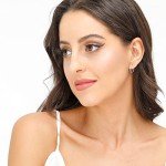 3 Pairs Silver Plated Small Hoop Earrings for Women