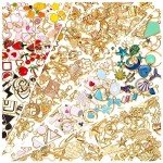 200 Pcs DIY Metal Jewelry Charms Assortment