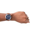 Fossil Men's Grant Leather and Steel Chronograph Watch