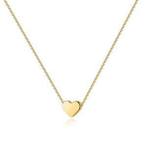Dainty Heart Necklace in 14K Yellow Gold