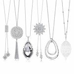 Stylish 6-Piece Long Pendant Necklace Set